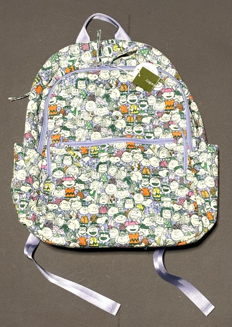 Vera Bradley Peanuts Pals Bancroft Backpack Lrg Charlie Brown Marcy Snoopy NWT